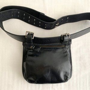 Vintage Sarah Pacini Leather Pouch Wallet Belt Bag - O/S Adjustable